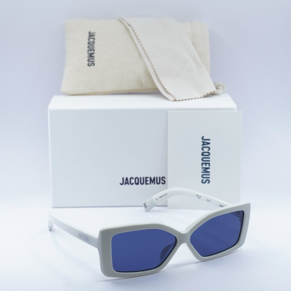 Jacquemus SPIAGGIA JAC/41 C3 Geometric Sunglasses - White/Blue
